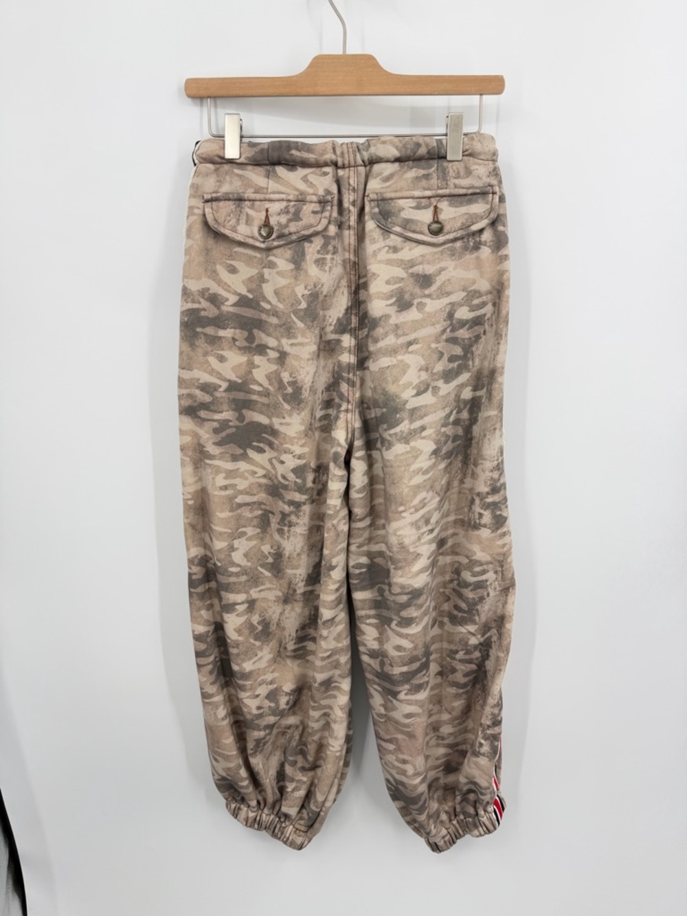 Copper and cloth X POL Brown Camouflage Track pants sweatpants Red Stripe sz XS - Picture 6 of 11